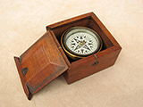J H Steward 19th century small gimbaled mariners compass